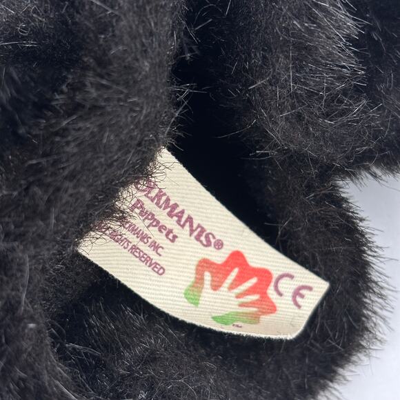 Folkmanis Baby Black Bear Hand Puppet Plush 9 Inch Full Body Small Realistic - Picture 8 of 11